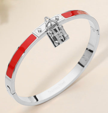 Charm Lock Pendant Bangles