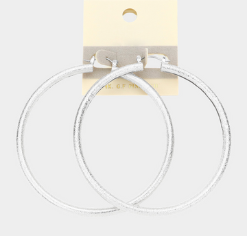 White Gold Filled Hoops