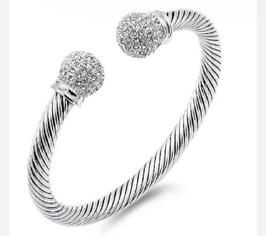 Two Tone Pebbles Bangle