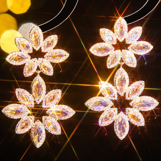 Gorgeous Evening Flower Earrings