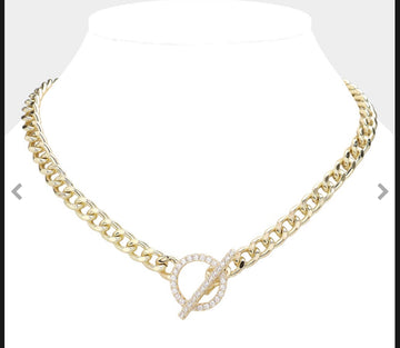 14K Gold Plated CZ Stone Pave