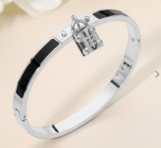 Charm Lock Pendant Bangles