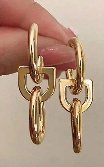 Geometric Oval earrings