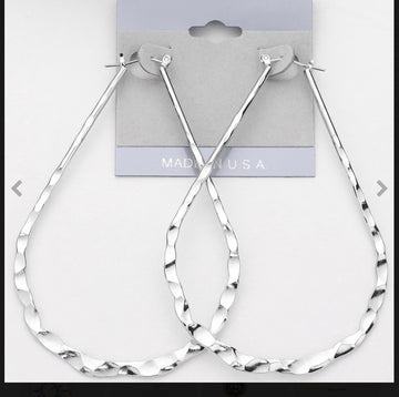 Silver textured earrings