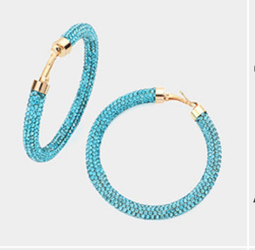 Color Bling Hoops
