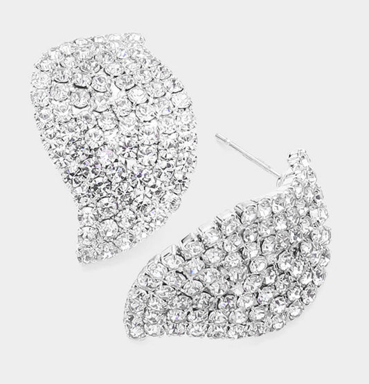 Swirl evening post earrings