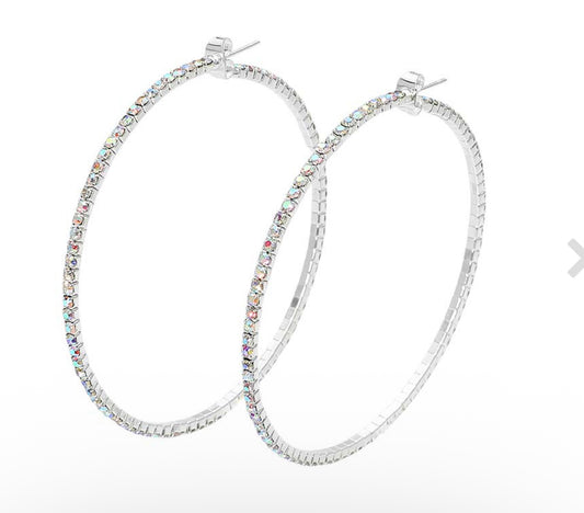 Silver Hoops ( thin )