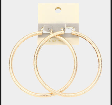 Gold Metal Filled Hoops