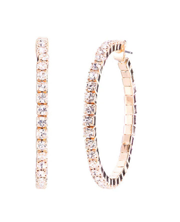 Gold or Silver Bling Hoops