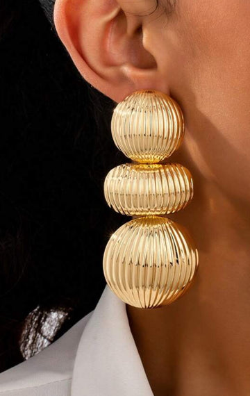 Ribbed earrings