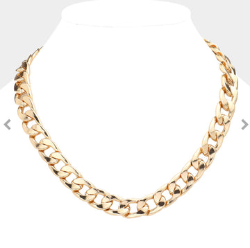Gold or White Gold Dipped Chain Necklace