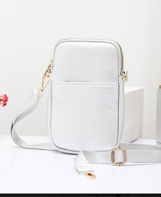 Soft Suede, or faux leather Crossbody Bag