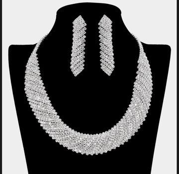 Rhinestone Necklace Set
