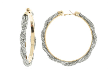 Braided Bling Hoops