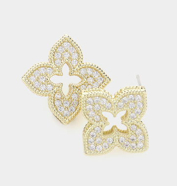 14K Gold Plated CZ Stone