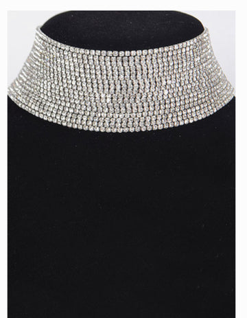 Silver Multi Strand Choker